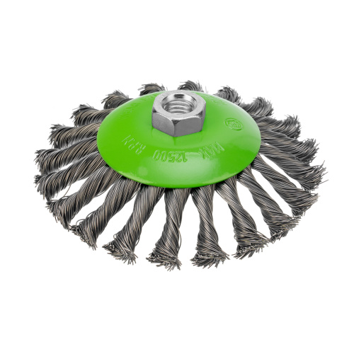 Щетка для УШМ, 125 мм, М14, "тарелка", крученая металлическая проволока Сибртех по ценам производителя в Челябинске с доставкой по всей России