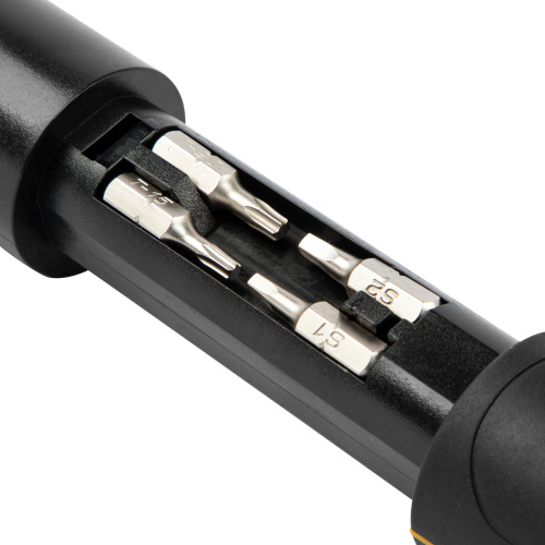 Отвертка реверсивная с револьверным механизмом, 11 шт, сталь S2  Denzel по ценам производителя в Челябинске с доставкой по всей России