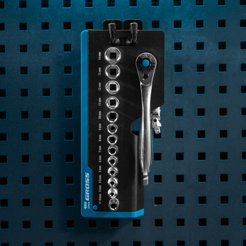 Набор торцевых головок, трещотка 120 зубьев, 1/4", CrV, 36 предметов Gross по ценам производителя в Челябинске с доставкой по всей России