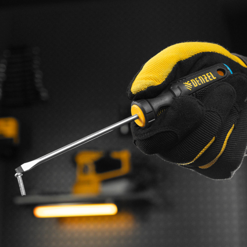 Отвертка, SL4х100 мм, S2, 3к рукоятка Denzel по ценам производителя в Челябинске с доставкой по всей России