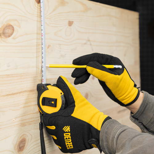 Рулетка 5м х 19мм, двухкомп. корпус, кнопка-пауза Denzel по ценам производителя в Челябинске с доставкой по всей России