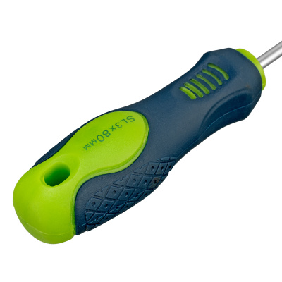 Отвертка, SL3 х 80 мм, CrV, двухкомпонентная рукоятка Сибртех по ценам производителя в Челябинске с доставкой по всей России