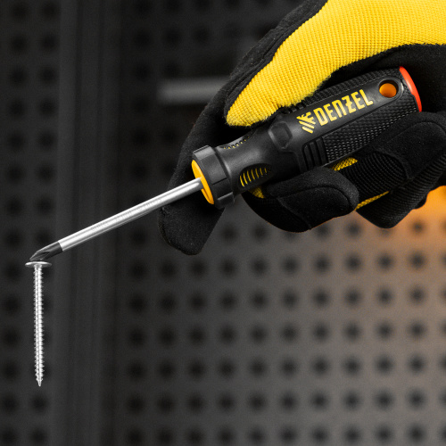 Отвертка, PH1х75 мм, S2, 3к рукоятка Denzel по ценам производителя в Челябинске с доставкой по всей России