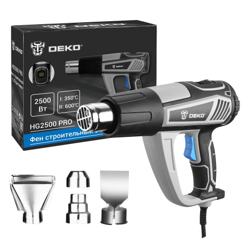 Фен строительный DEKO HG2500 PRO, 2500 Вт, с LCD дисплеем по ценам производителя в Челябинске с доставкой по всей России