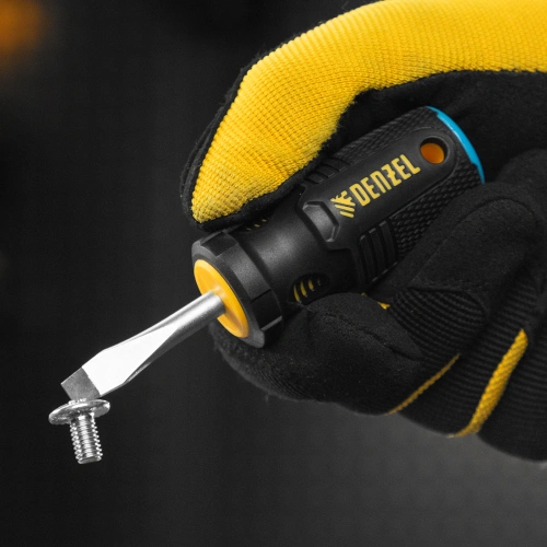 Отвертка, SL6x38 мм, S2, 3к рукоятка Denzel по ценам производителя в Челябинске с доставкой по всей России