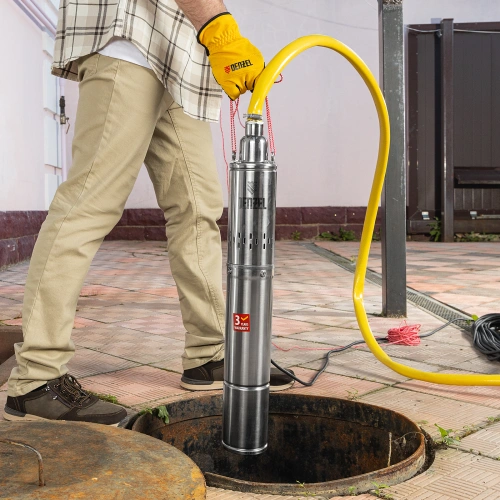 Скважинный насос DWS-4-150, винтовой, диаметр 4", 1300 Вт, 2000 л/ч, напор 150 м Denzel по ценам производителя в Челябинске с доставкой по всей России