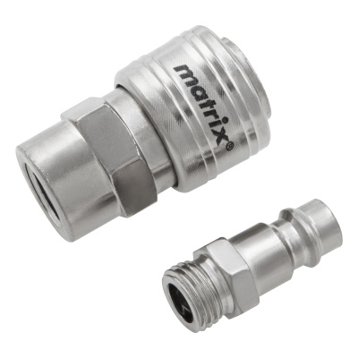 Набор переходников, быстросъемное соединение, резьбовое соед, 2 шт, внутр. D 1/4 Matrix по ценам производителя в Челябинске с доставкой по всей России