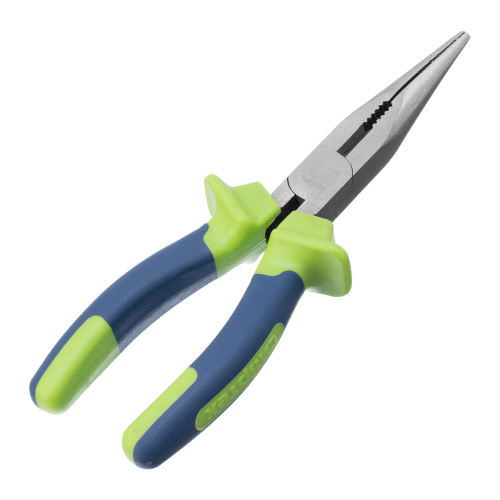 Длинногубцы прямые, 180 мм, двухкомпонентные рукоятки Сибртех по ценам производителя в Челябинске с доставкой по всей России