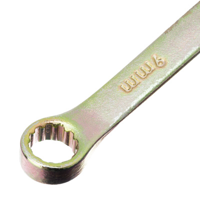 Ключ комбинированный, 9 мм, желтый цинк Сибртех по ценам производителя в Челябинске с доставкой по всей России