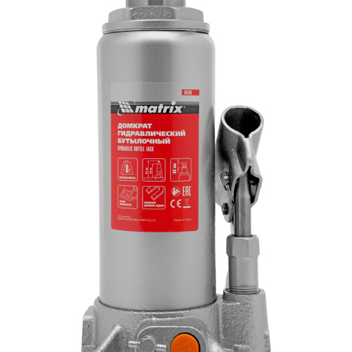 Домкрат гидравлический бутылочный, 8 т, h подъема 230-457 мм Matrix по ценам производителя в Челябинске с доставкой по всей России