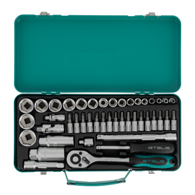 Набор торцевых головок с трещоткой, 1/4"и 3/8", 44 предмета Stels по ценам производителя в Челябинске с доставкой по всей России