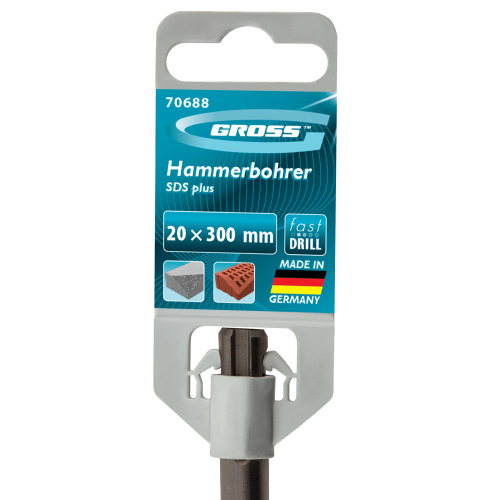 Бур по бетону Pro, 20 х 300 мм, SDS Plus Gross по ценам производителя в Челябинске с доставкой по всей России