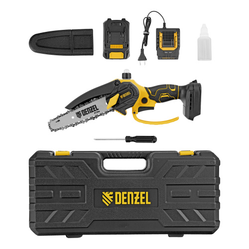 Цепная мини-пила аккумуляторная бесщет., CCS-150, шина 150 мм, Li-Ion, 20 В Denzel по ценам производителя в Челябинске с доставкой по всей России