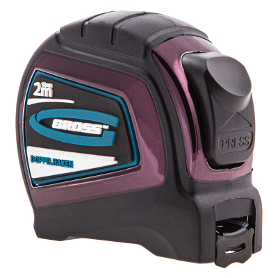 Рулетка "Doppelhaken",2 м x 16 мм,односторонний зацеп,Нейлон,двусторонняя шкала,автоматическая фиксация Gross по ценам производителя в Челябинске с доставкой по всей России