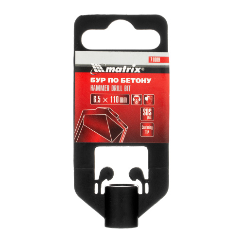 Бур по бетону, 6.5 x 110 мм, SDS Plus Matrix по ценам производителя в Челябинске с доставкой по всей России