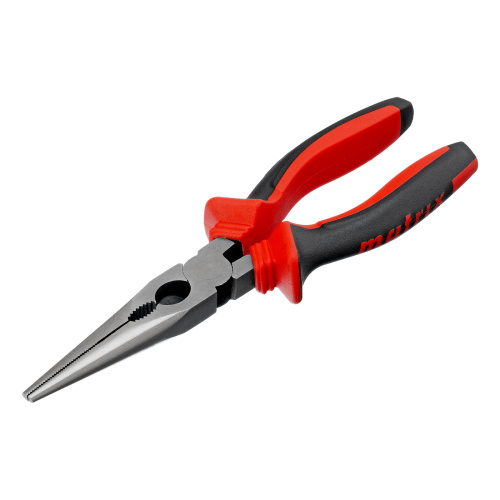 Длинногубцы прямые, 200 мм, хром-ванадий, двухкомпонентные рукоятки Matrix по ценам производителя в Челябинске с доставкой по всей России