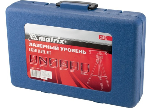 Лазерный уровень, 400 мм, 850 мм штатив, 3 глазка, (база, 2 линзы, очки) пластиковый бокс Matrix по ценам производителя в Челябинске с доставкой по всей России