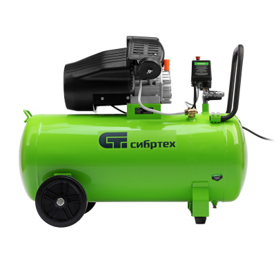 Компрессор воздушный КК-2200/100, 2,2 кВт, 350 л/мин, 100 л, прямой привод, масляный Сибртех по ценам производителя в Челябинске с доставкой по всей России