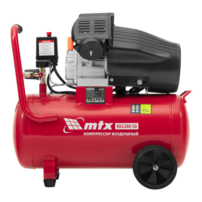 Компрессор воздушный КК-2200/50, 2,2 кВт, 350 л/мин, 50 л, прямой привод, масляный MTX по ценам производителя в Челябинске с доставкой по всей России