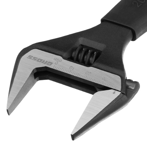 Ключ разводной, 200 мм, CrV, тонкие губки, защитные насадки Gross по ценам производителя в Челябинске с доставкой по всей России