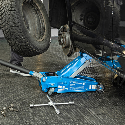 Домкрат гидравлический подкатной, 3 т, 120-450 мм, быстрый подъем, проф. Stels по ценам производителя в Челябинске с доставкой по всей России