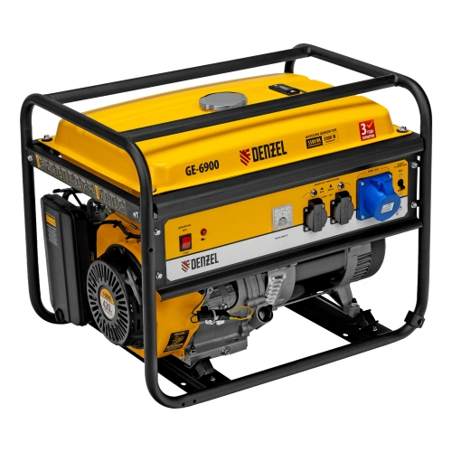 Генератор бензиновый GE 6900, 5.5 кВт, 220 В/50 Гц, 25 л, ручной старт Denzel по ценам производителя в Челябинске с доставкой по всей России