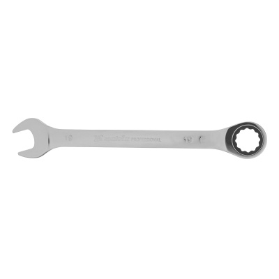 Ключ комбинированный трещоточный, 19 мм, CrV, зеркальный хром Matrix Professional по ценам производителя в Челябинске с доставкой по всей России