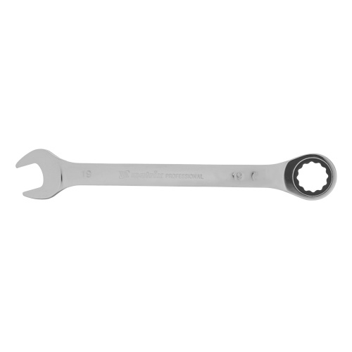 Ключ комбинированный трещоточный, 19 мм, CrV, зеркальный хром Matrix Professional по ценам производителя в Челябинске с доставкой по всей России