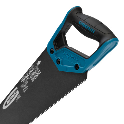 Ножовка по дереву "Piranha", 550 мм, 11-12 TPI, зуб-3D, каленый зуб, тефлоновое покрытие полотна, двухкомпонентная рукоятка Gross по ценам производителя в Челябинске с доставкой по всей России