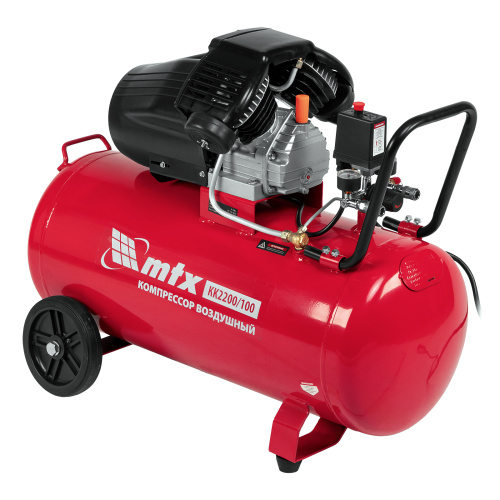 Компрессор воздушный КК-2200/100, 2,2 кВт, 350 л/мин, 100 л, прямой привод, масляный MTX по ценам производителя в Челябинске с доставкой по всей России