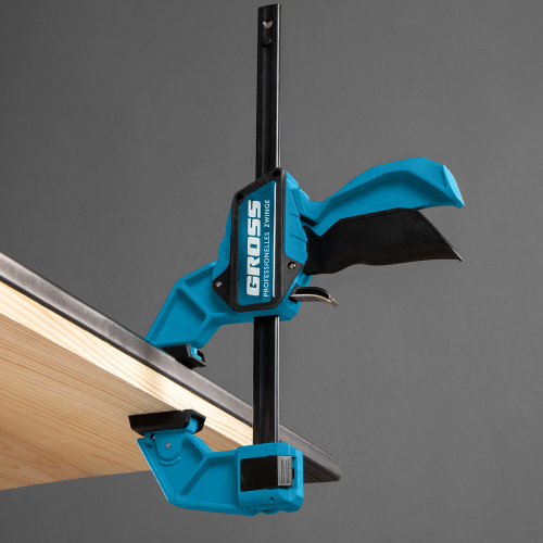 Струбцина реечная, быстрозажимная, пистолетного типа, пошаговый механизм, пластиковый корпус, 150 мм Gross по ценам производителя в Челябинске с доставкой по всей России