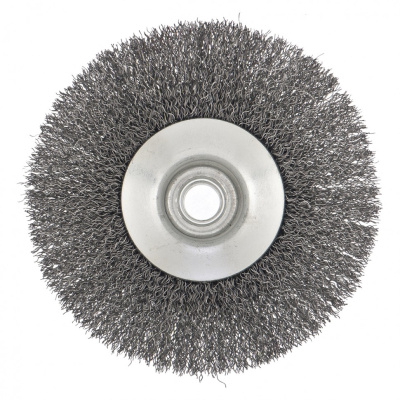 Щетка для УШМ, 125 мм, М14, "тарелка", витая проволока Сибртех по ценам производителя в Челябинске с доставкой по всей России