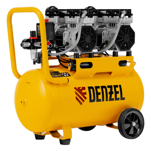 Компрессор безмасляный, малошумный DLS 1500/50, 1500 ВТ, 2x750, 50 л, 260 л/мин Denzel по ценам производителя в Челябинске с доставкой по всей России