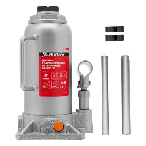 Домкрат гидравлический бутылочный, 12 т, h подъема 230-465 мм Matrix по ценам производителя в Челябинске с доставкой по всей России