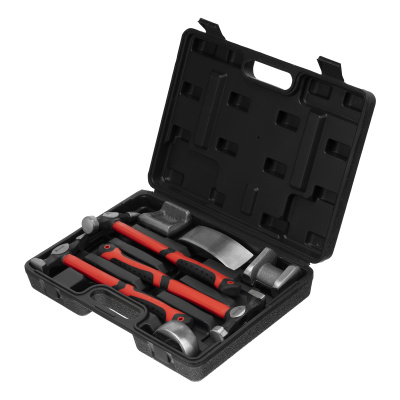 Набор рихтовочный, 3 молотка с фибергласовыми ручками, 4 наковальни, пластиковый бокс Matrix по ценам производителя в Челябинске с доставкой по всей России