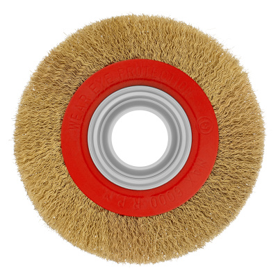 Щетка для точила, 150 мм, посадка 32 мм, плоская, латунированная витая проволока Matrix по ценам производителя в Челябинске с доставкой по всей России