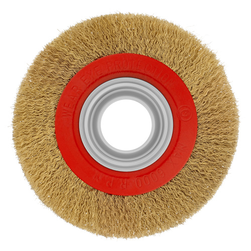 Щетка для точила, 150 мм, посадка 32 мм, плоская, латунированная витая проволока Matrix по ценам производителя в Челябинске с доставкой по всей России