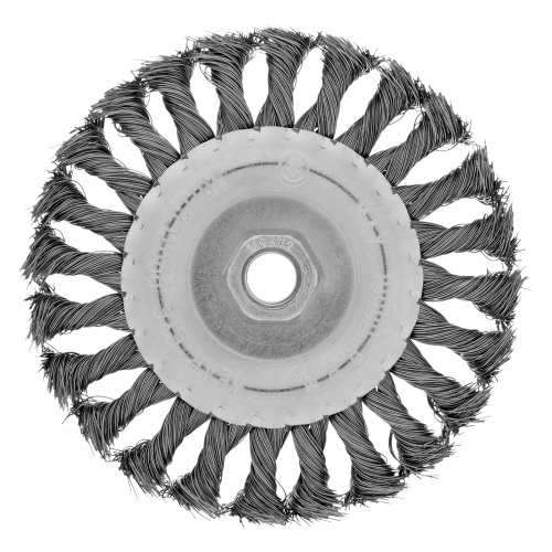 Щетка для УШМ 125 мм, М14, плоская, крученая проволока 0.35 мм Matrix по ценам производителя в Челябинске с доставкой по всей России