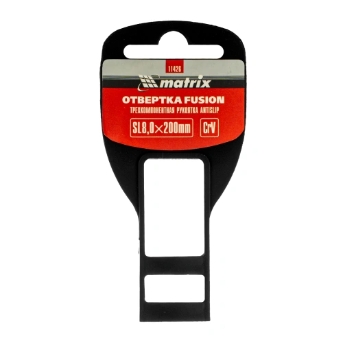 Отвертка Fusion, SL8 х 200 мм, CrV, трехкомпонентная рукоятка "Anti slip" Matrix по ценам производителя в Челябинске с доставкой по всей России