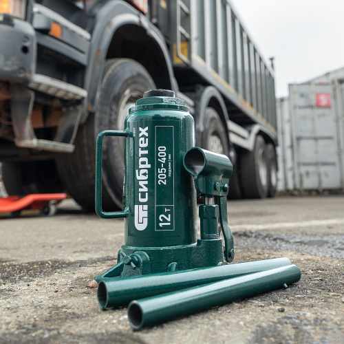 Домкрат гидравлический бутылочный, 12 т, 205-400 мм Сибртех по ценам производителя в Челябинске с доставкой по всей России