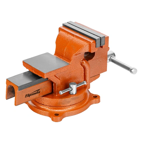 Тиски слесарные, 100 мм, поворотные, с наковальней Sparta по ценам производителя в Челябинске с доставкой по всей России