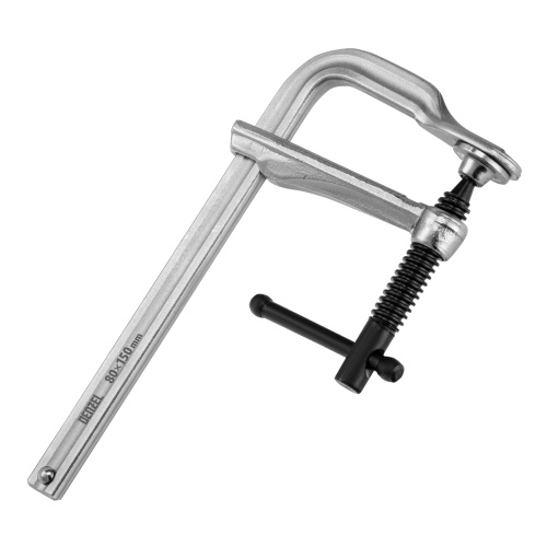 Струбцина F-образная, 80x150мм, кованая Denzel по ценам производителя в Челябинске с доставкой по всей России