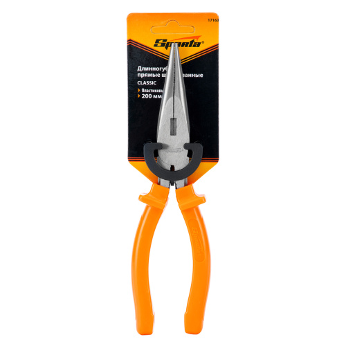 Длинногубцы прямые Classic, 200 мм, шлифованные, пластмассовые рукоятки Sparta по ценам производителя в Челябинске с доставкой по всей России