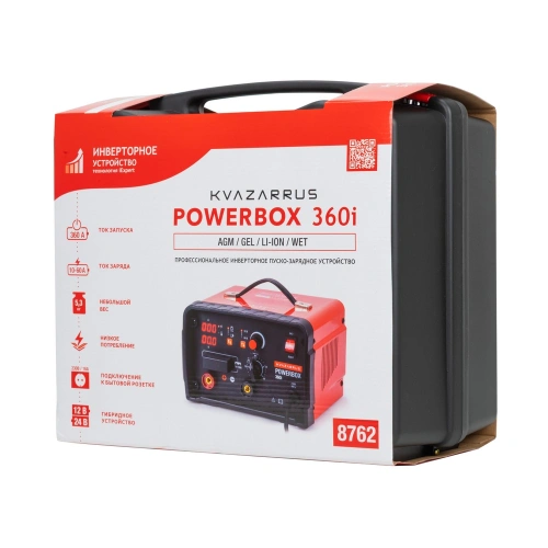 Инверторное пуско-зарядное устройство KVAZARRUS PowerBox 360i, таймер, пластиковый кейс купить в Москве с доставкой по всей России | ProtosMarket.ru