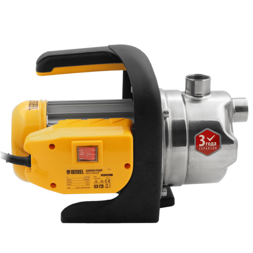 Садовый поверхностный насос GP1200Х, 1200 Вт, 3700 л/ч, подъем 46 м, нержавейка Denzel по ценам производителя в Челябинске с доставкой по всей России