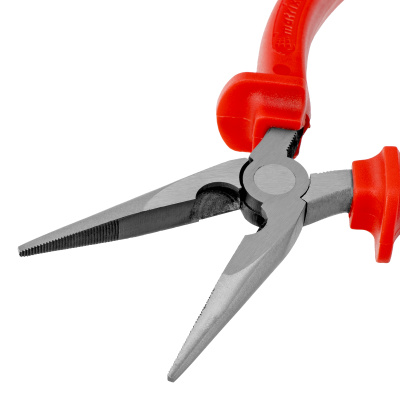 Длинногубцы прямые Econom, 180 мм, шлифованные, пластмассовые рукоятки Matrix по ценам производителя в Челябинске с доставкой по всей России