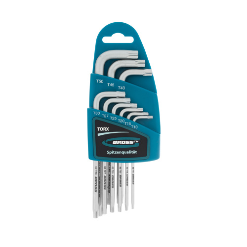 Набор ключей имбусовых Torx -TT, 9 шт: T10-T50, удлиненные, S2, сатинированные Gross по ценам производителя в Челябинске с доставкой по всей России