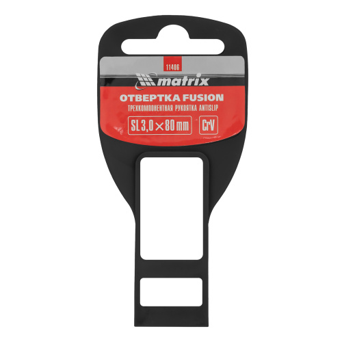 Отвертка Fusion, SL3 х 80 мм, CrV, трехкомпонентная рукоятка "Anti slip" Matrix по ценам производителя в Челябинске с доставкой по всей России
