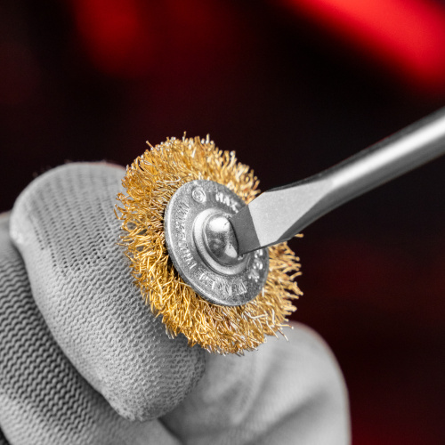 Набор щеток для дрели, 5 шт, 5 плоских 25-38-50-63-75 мм, со шпильками, металлические Matrix по ценам производителя в Челябинске с доставкой по всей России