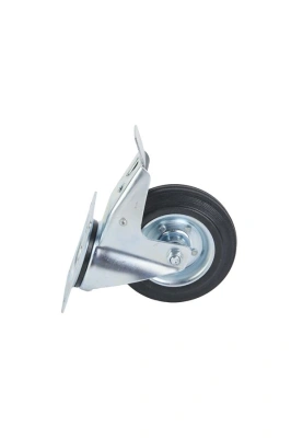 Колесо поворотное усиленное резина SRCB 63 160 мм с тормозом по ценам производителя в Челябинске с доставкой по всей России